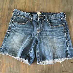 Distressed J.Crew blue Jean shorts size 2